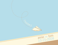 Paper Airplane Thank You Cards
