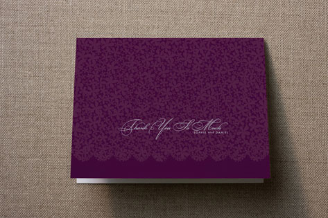 Plumeria Lace Thank You Cards