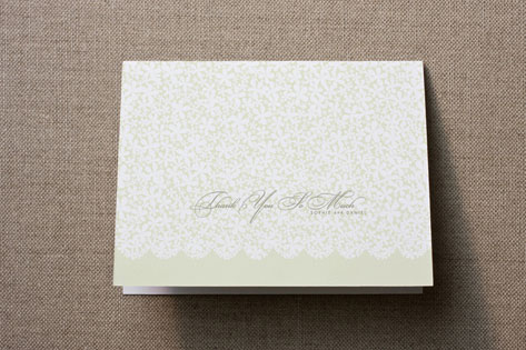 Plumeria Lace Thank You Cards