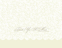 Plumeria Lace Thank You Cards