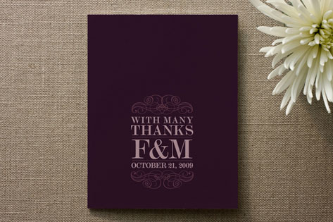 Royal Plum Thank You Cards
