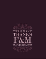 Royal Plum Thank You Cards