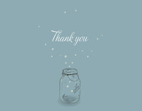 fireflies Thank You Cards