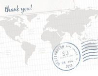 A Faraway Destination Thank You Cards