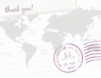A Faraway Destination Thank You Cards