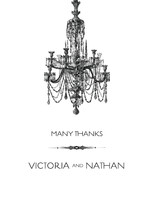 Chandelier Thank You Cards