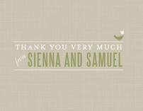 SWEET LINEN Thank You Cards