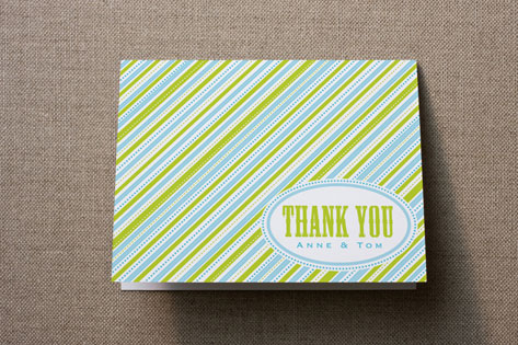 Tie Stripe Thank You Cards