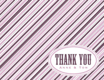 Tie Stripe Thank You Cards