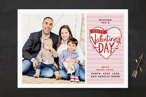 Striped Valentine's Day Valentine's Day Cards
