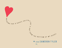 Bottom of My Heart Valentine's Day Cards, by connors creative