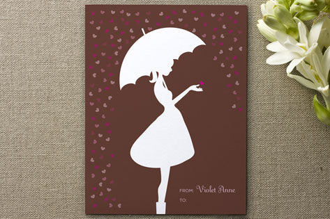 Marabous girly Brolly Valentines Day Card