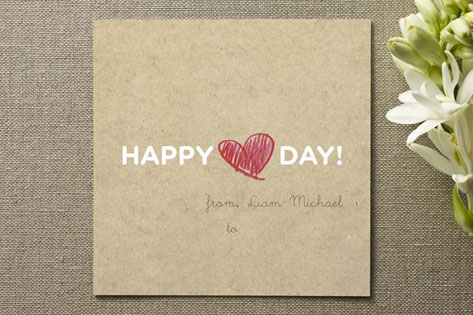 Crayon Heart Valentine's Day Cards