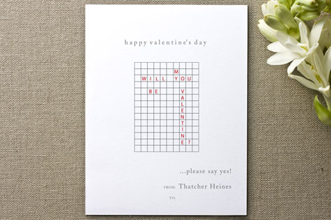 Crossword Valentine's Day Cards