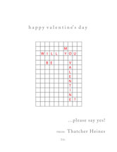 Crossword Valentine's Day Cards, by marabou