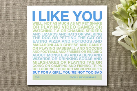 I Like You Valentine's Day Cards