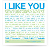 I Like You Valentine's Day Cards