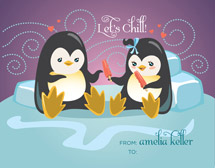 Let's Chill Valentine's Day Cards, by CBeeProject