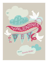 Message from the Birds Valentine's Day Cards, by Moglea