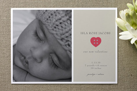 New Baby Valentine's Day Cards