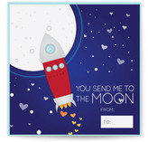 to the moon, alice Valentine's Day Cards