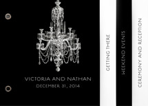 Chandelier Wedding Announcement Minibook&trade; Cards