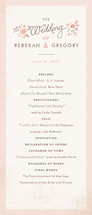 Pink Blossoms Wedding Programs