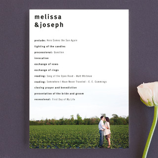 A Sweet Afternoon Wedding Programs