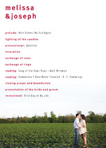 A Sweet Afternoon Wedding Programs