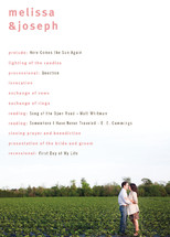 A Sweet Afternoon Wedding Programs