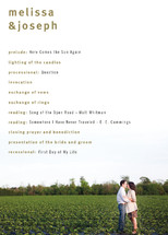 A Sweet Afternoon Wedding Programs