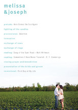 A Sweet Afternoon Wedding Programs