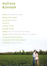 A Sweet Afternoon Wedding Programs