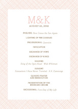 Cross Hatch Frame Wedding Programs