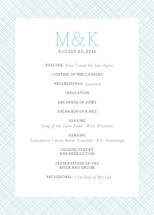 Cross Hatch Frame Wedding Programs