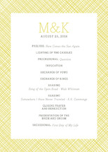 Cross Hatch Frame Wedding Programs