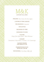 Cross Hatch Frame Wedding Programs