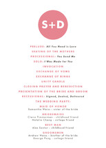 Mod Monogram Wedding Programs