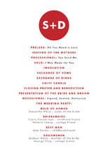 Mod Monogram Wedding Programs