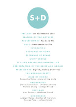 Mod Monogram Wedding Programs
