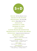 Mod Monogram Wedding Programs