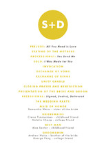 Mod Monogram Wedding Programs