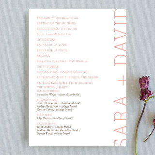 Side type Wedding Programs