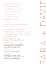 Side type Wedding Programs