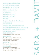 Side type Wedding Programs