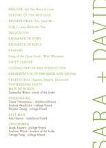 Side type Wedding Programs