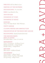 Side type Wedding Programs