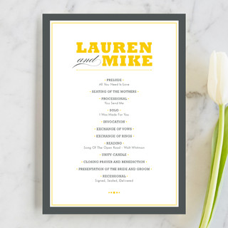 COCKTAIL HOUR Wedding Programs