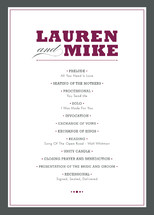 COCKTAIL HOUR Wedding Programs