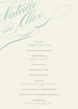 Winter Flourish Wedding Programs